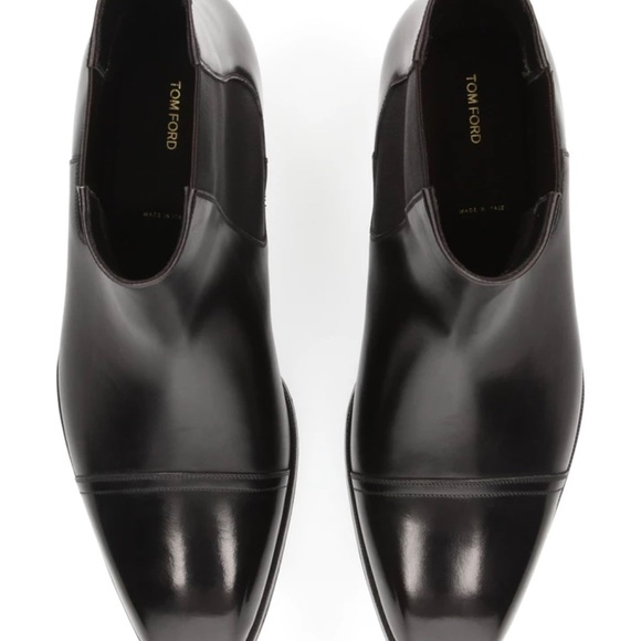 TOM FORD Black Elkan Chelsea Ankle Boots (Size US:12, EU:45) - Picture 5 of 10